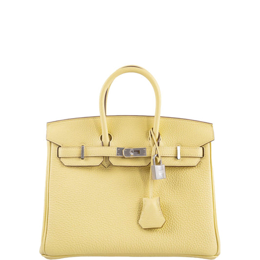 Hermès Birkin 25 Jaune Poussin Togo Palladium Hardware