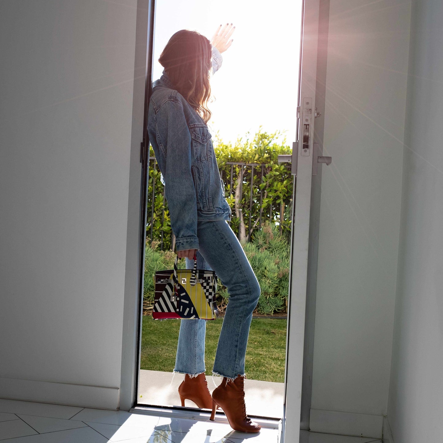 Hermès Birkin 25 "One Two Three And Away We Go!" Limited Edition By Nigel Peak Multicolor Swift Leather Palladium Hardware