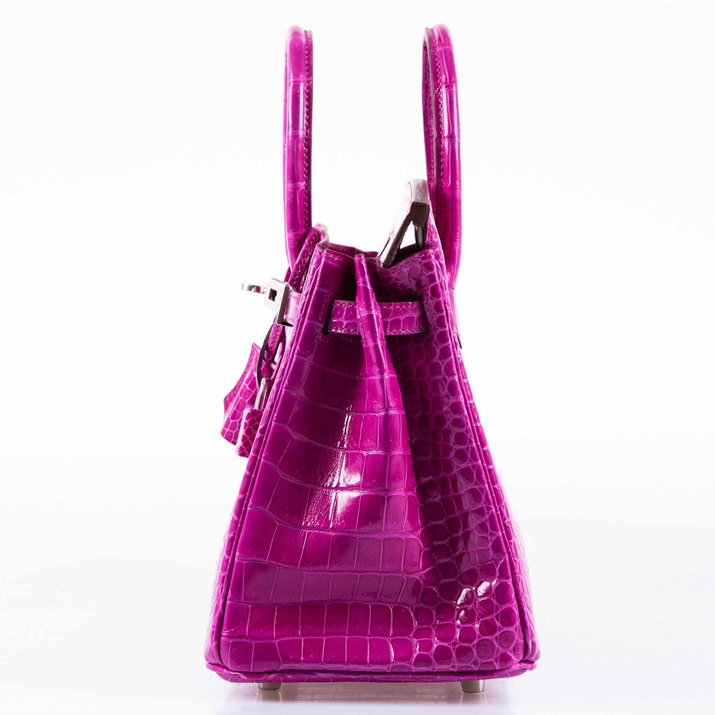 Hermès Birkin 25 Rose Scheherazade Porosus Crocodile Palladium Hardware