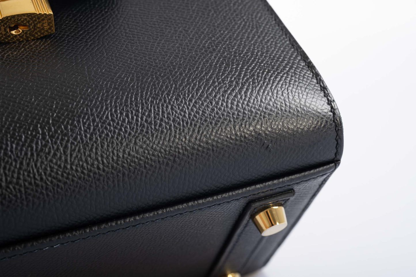 Hermès Birkin 25 Sellier Black Epsom Gold Hardware