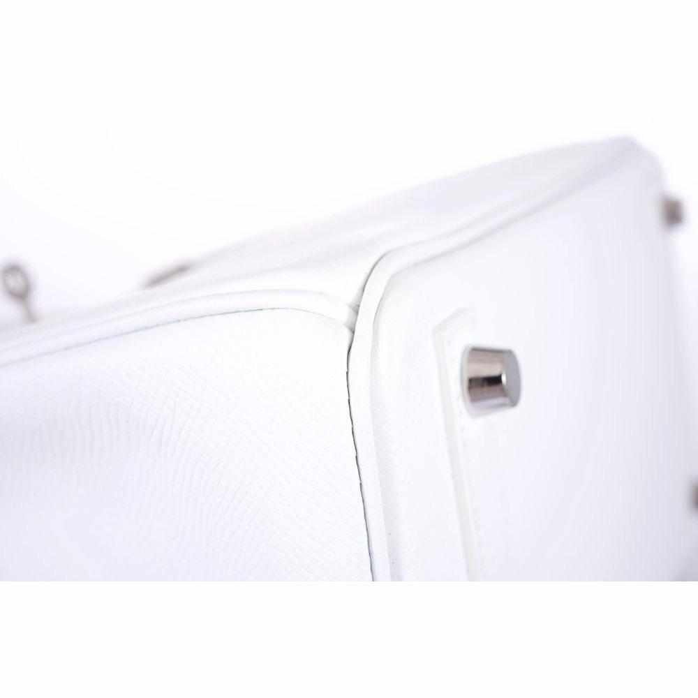 Hermès Birkin 25 White Epsom Palladium Hardware