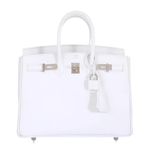 Hermès Birkin 25 White Epsom Palladium Hardware