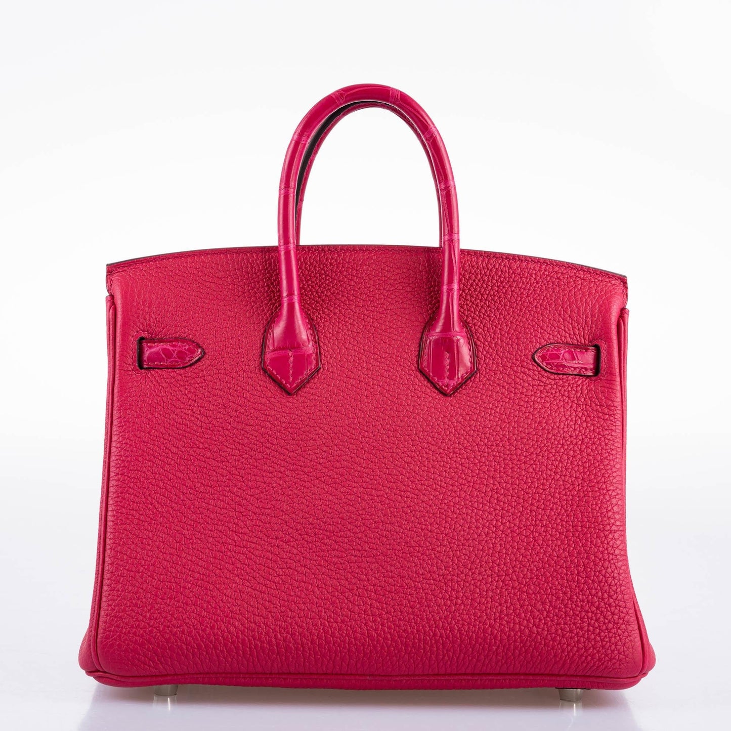 Hermès Birkin Touch 25 Framboise Togo & Matte Alligator Palladium Hardware - 2021, Z