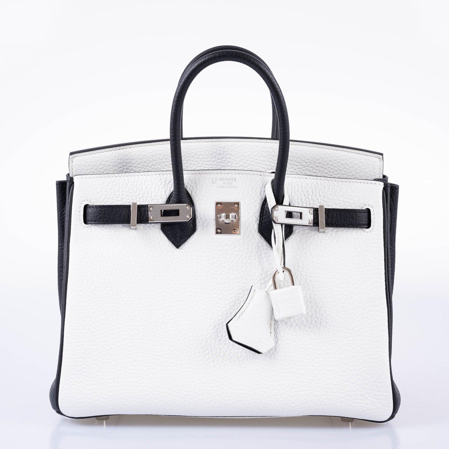 Hermès HSS Birkin 25 Black and White Togo with Palladium Hardware