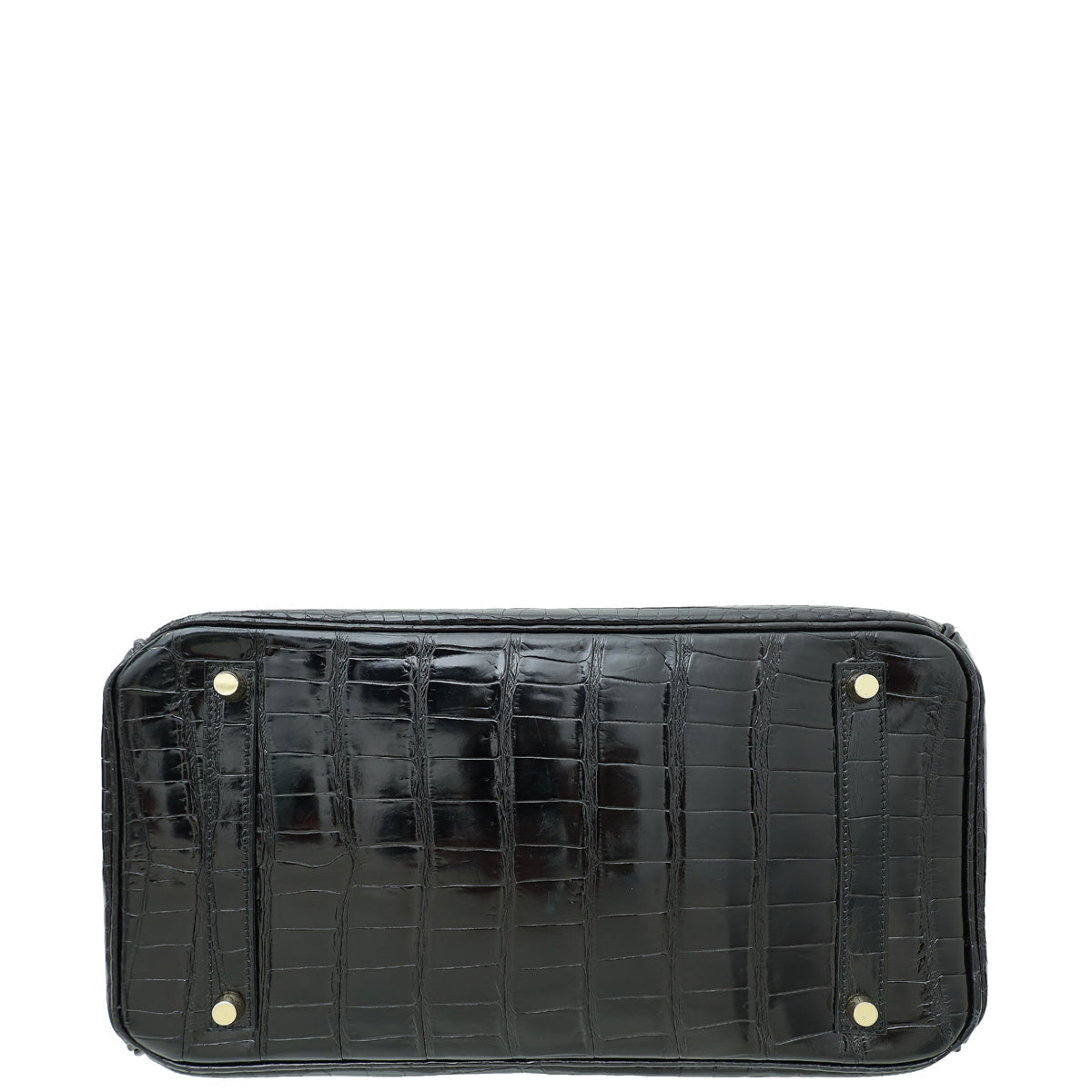 Hermes Noir Crocodile Porosus Birkin 35 Bag