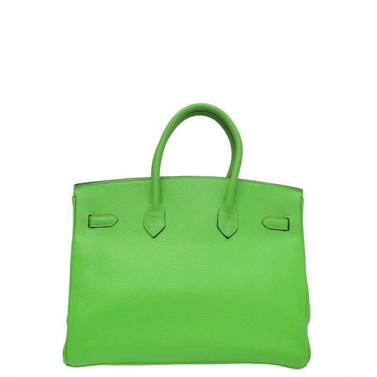 Hermes Vert Cru Birkin 35 Bag