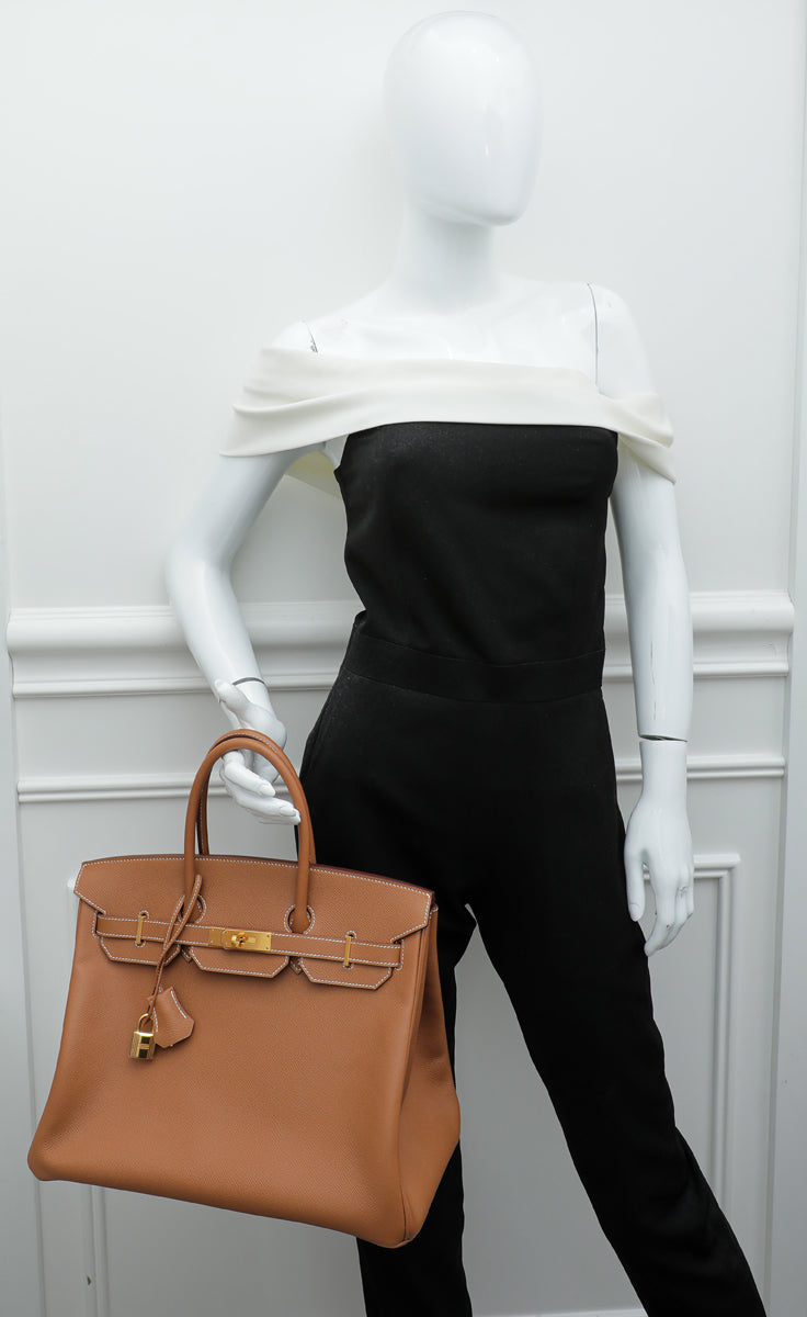 Hermes Gold Birkin 35 Bag