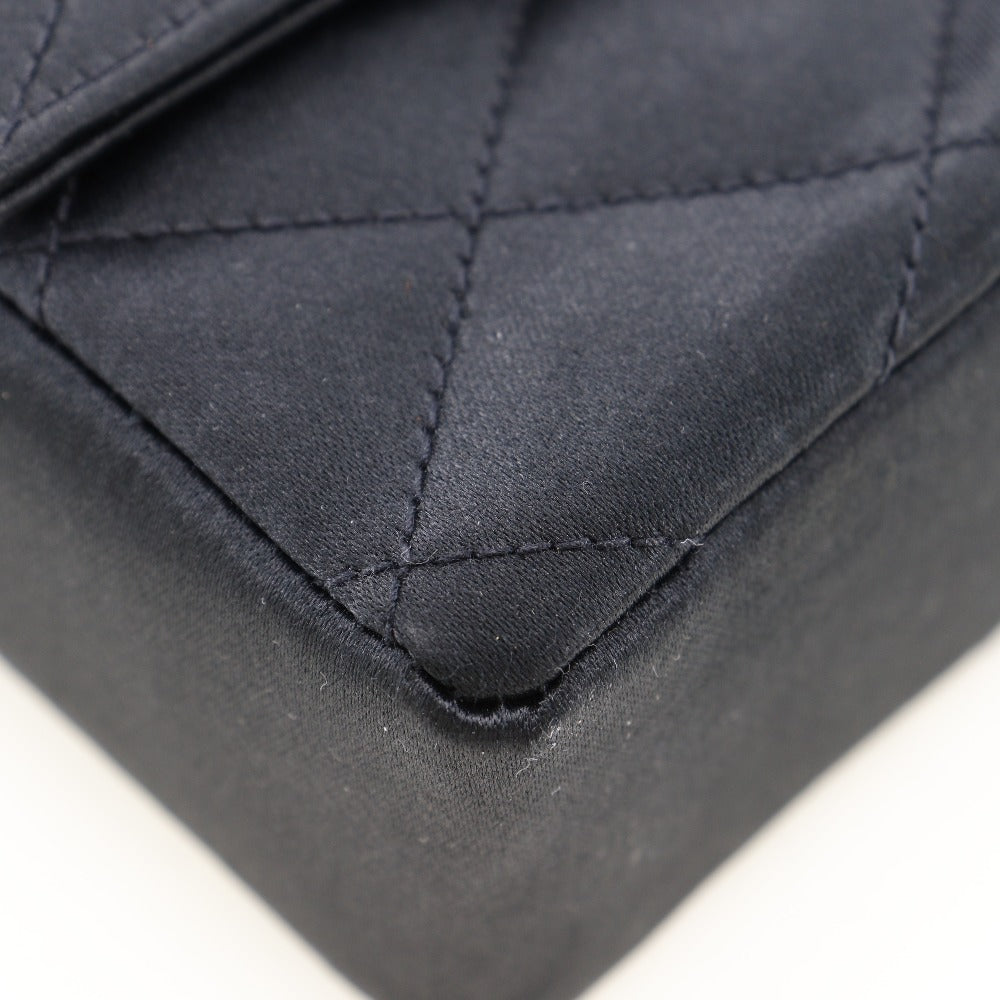 CHANEL Shoulder Bag Satin black
