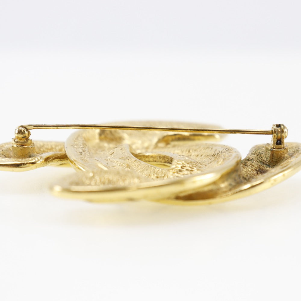 CHANEL Brooch Plated Gold gold COCO Mark