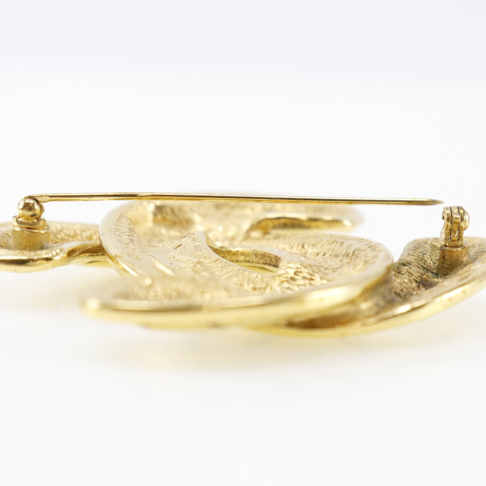 CHANEL Brooch Plated Gold gold COCO Mark