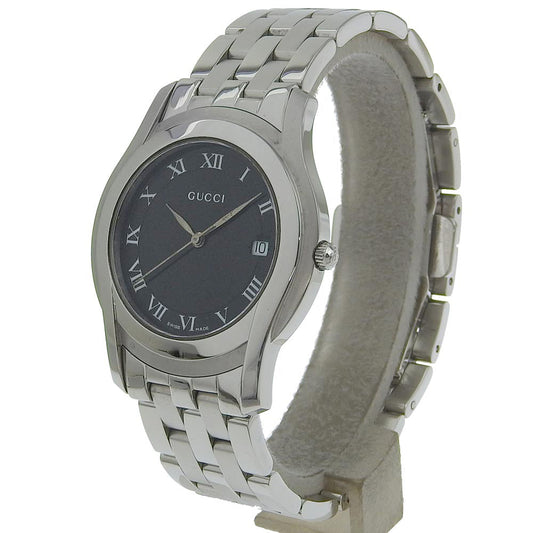 GUCCI Watches Quartz 5500M Stainless Steel black black dial mens Used