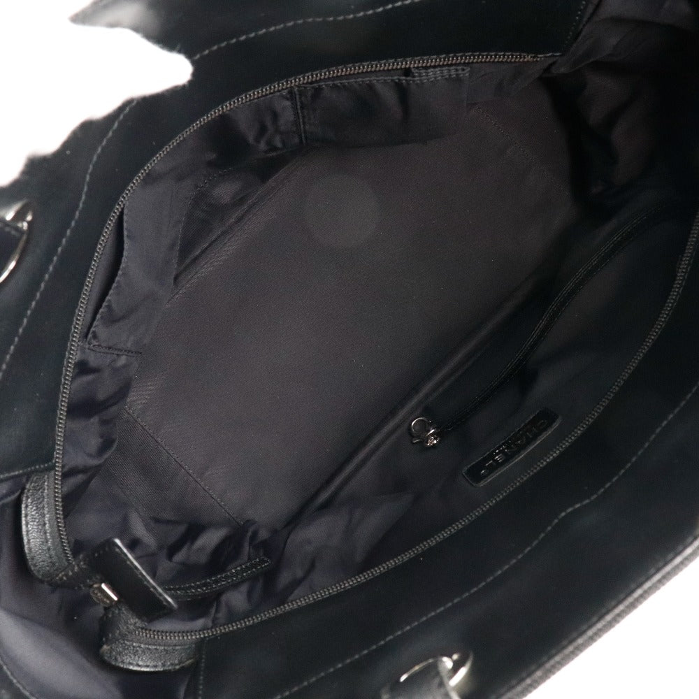 CHANEL Tote Bag A34210 PVC black Paris Biarritz GM Women Used