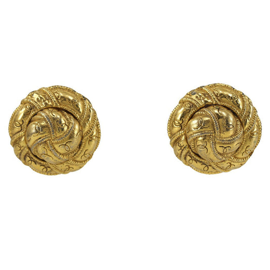 CHANEL Earring Plated Gold gold Women Used