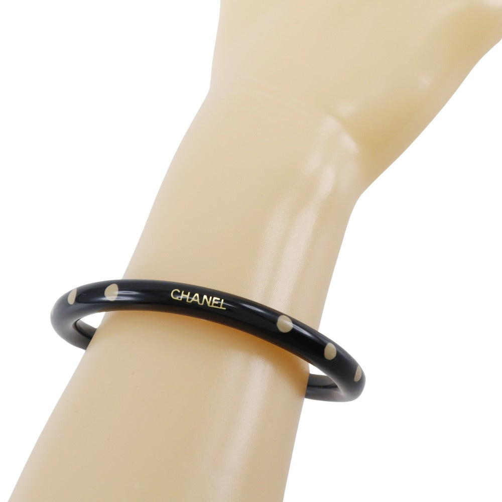 CHANEL Bangle plastic black Women Used