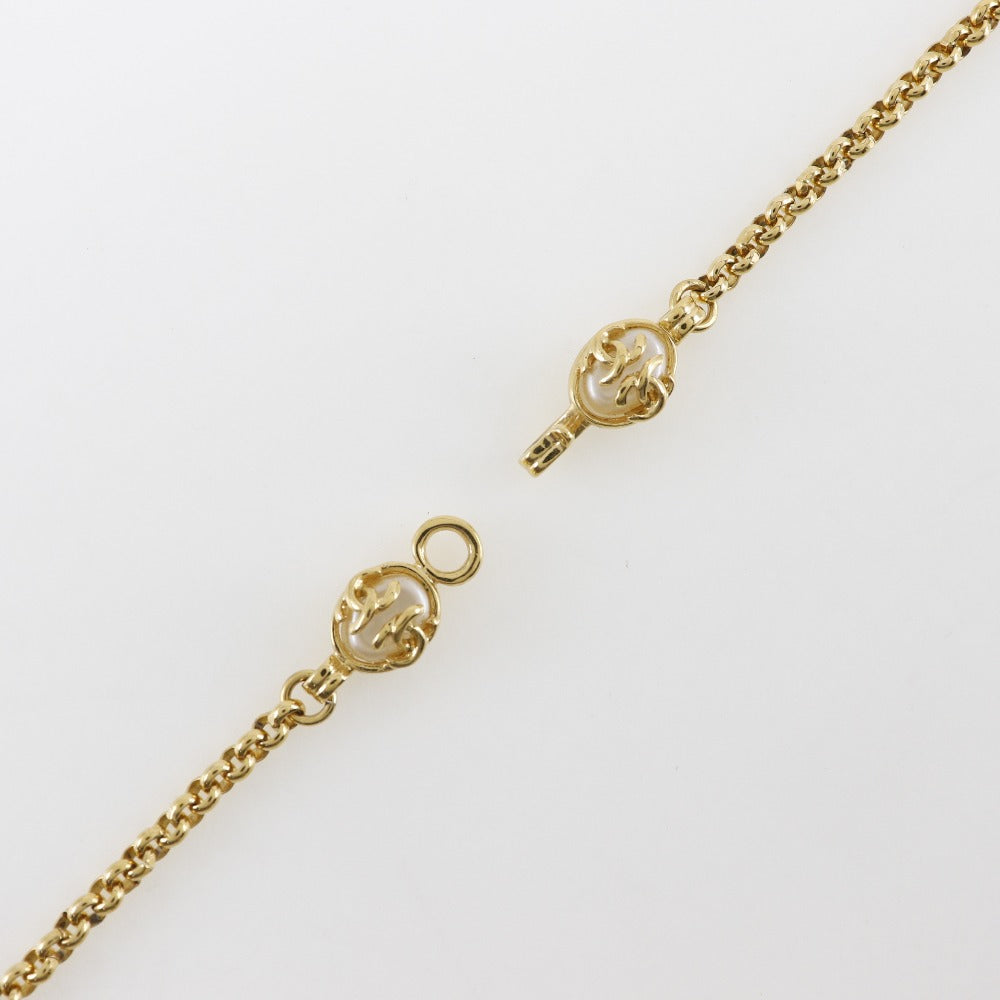 CHANEL Necklace Plated Gold, Faux Pearl gold