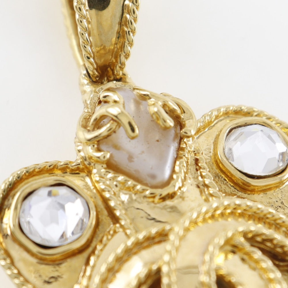 CHANEL Necklace Plated Gold, Faux Pearl gold