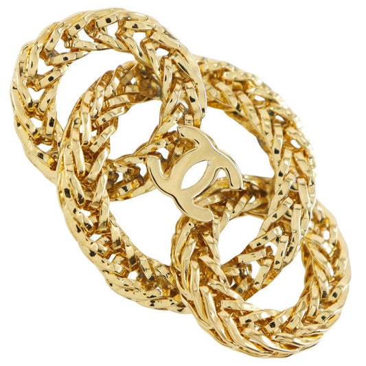 CHANEL Brooch Plated Gold gold Women Used