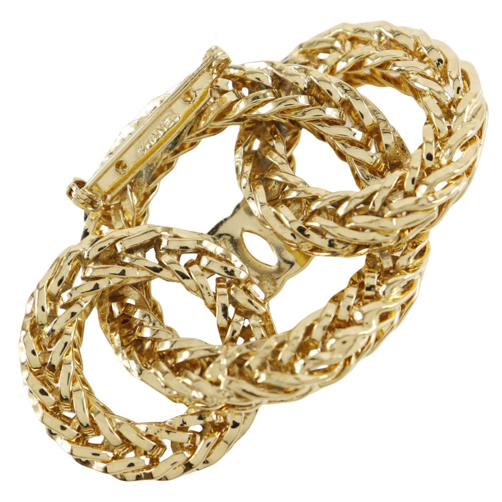CHANEL Brooch Plated Gold gold Women Used