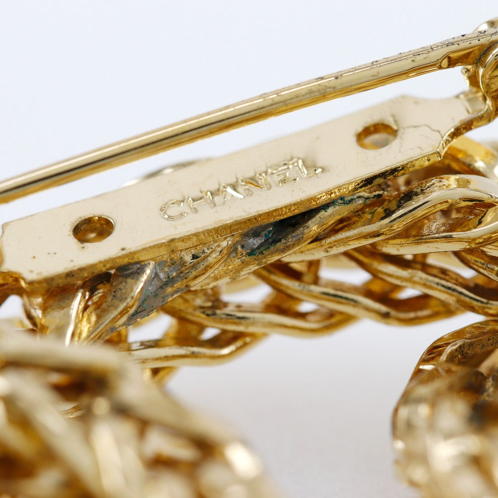 CHANEL Brooch Plated Gold gold Women Used