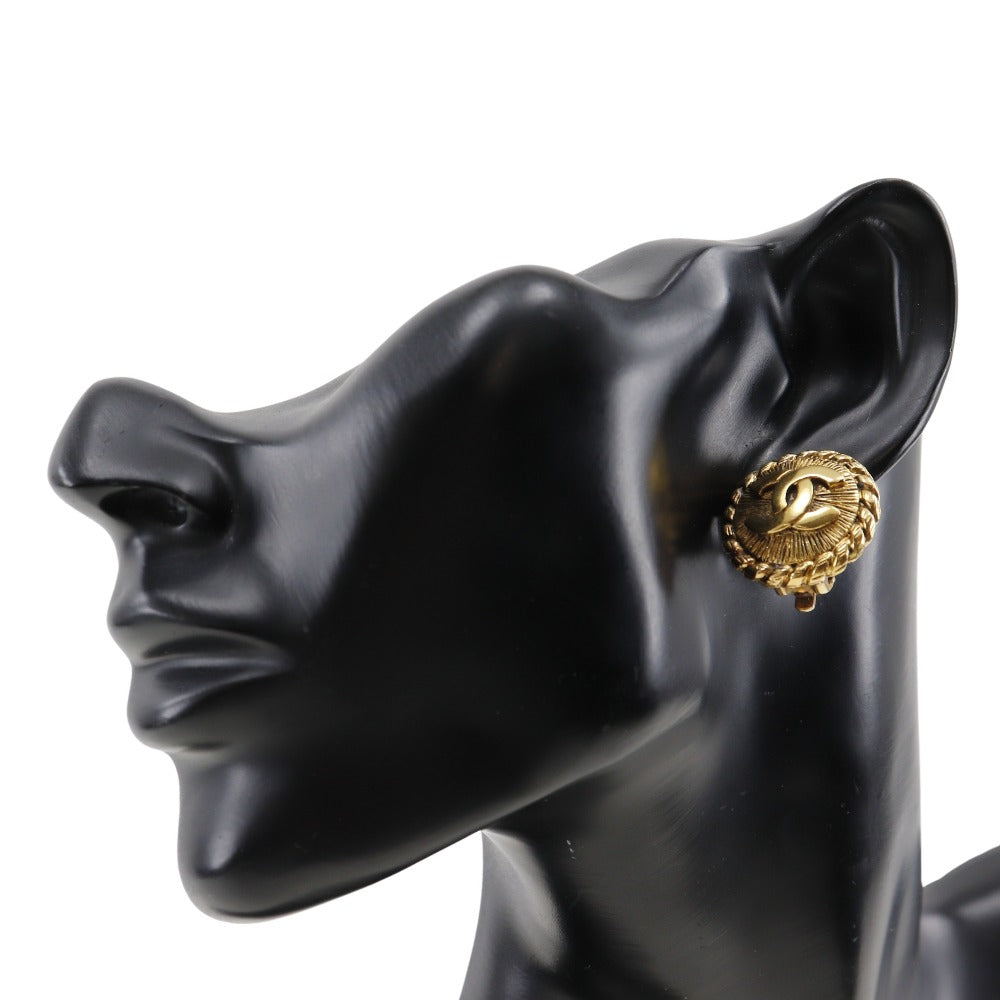 CHANEL Earring Plated Gold gold COCO Mark