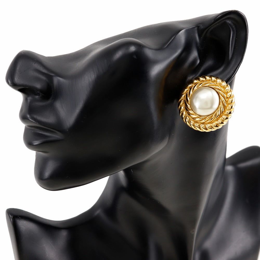 CHANEL Earring Plated Gold, Faux Pearl gold