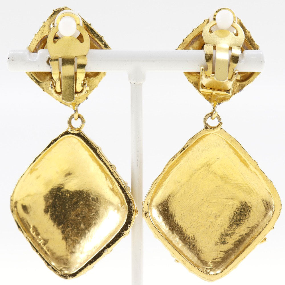 CHANEL Earring Plated Gold gold quilting Women Used