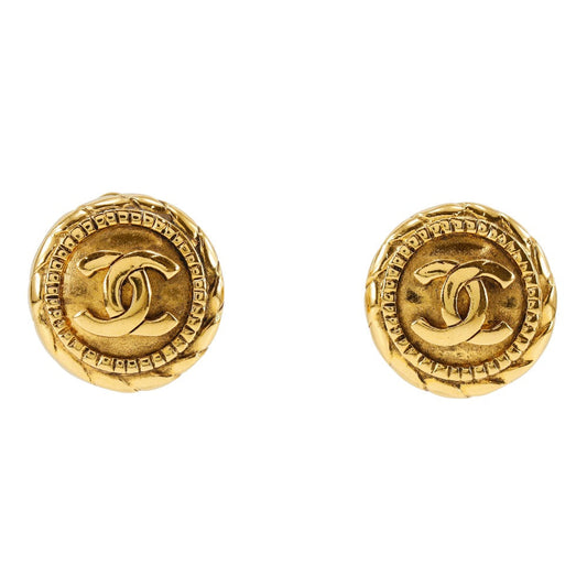CHANEL Earring Plated Gold gold Women Used