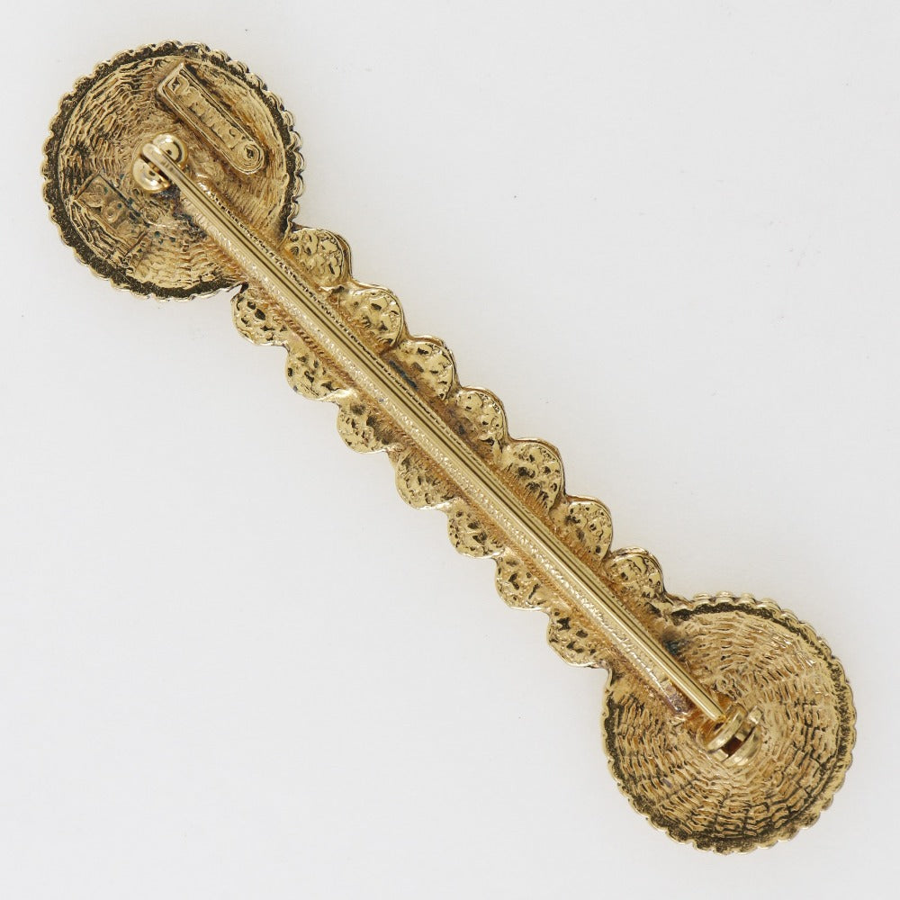 CHANEL Brooch Plated Gold gold Vintage Women Used