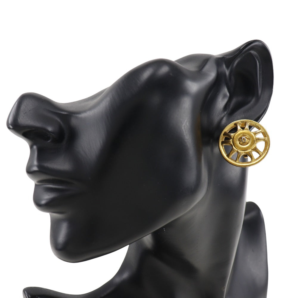 CHANEL Earring Plated Gold gold Women Used