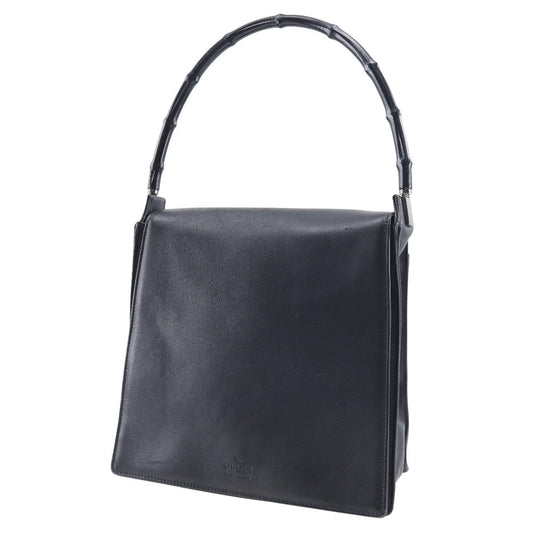 GUCCI Shoulder Bag 001 3243 200047 Calfskin black Bamboo Women Used