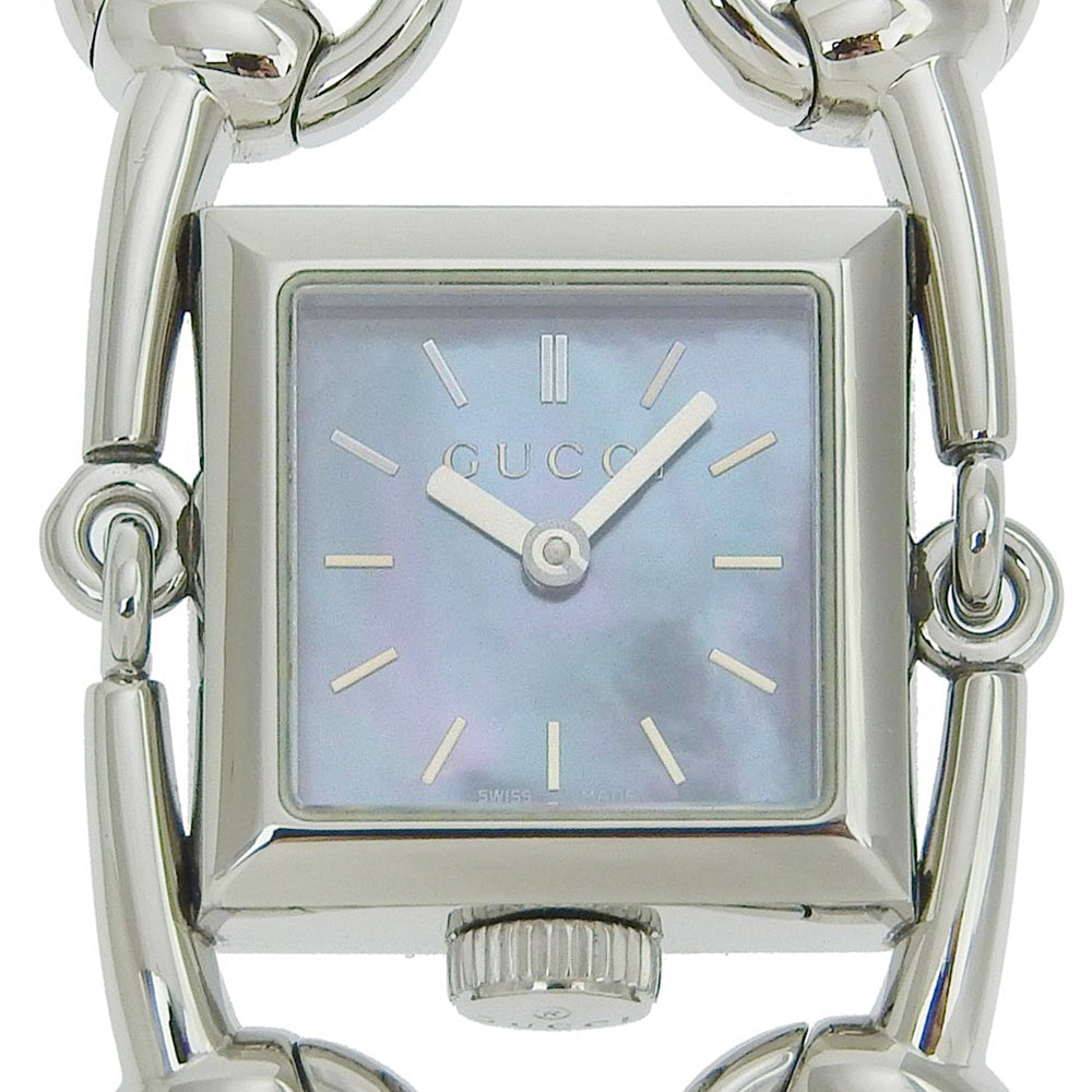 GUCCI Watches Quartz 116.5 Stainless Steel Silver Signoria Blue shell dial Women Used