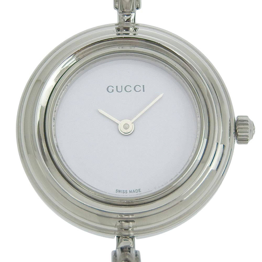 GUCCI Watches Quartz 11/12.2L Stainless Steel Silver Change belt White dial Women Used