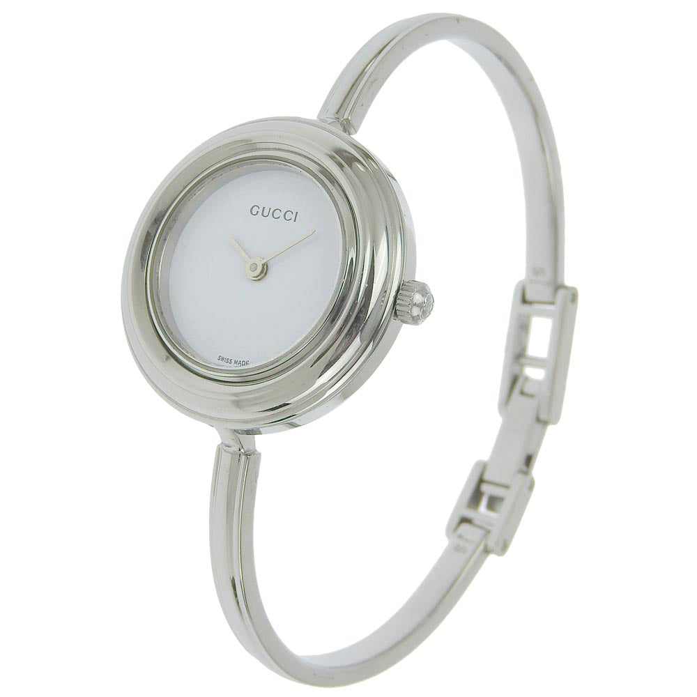GUCCI Watches Quartz 11/12.2L Stainless Steel Silver Change belt White dial Women Used