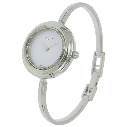 GUCCI Watches Quartz 11/12.2L Stainless Steel Silver Change belt White dial Women Used