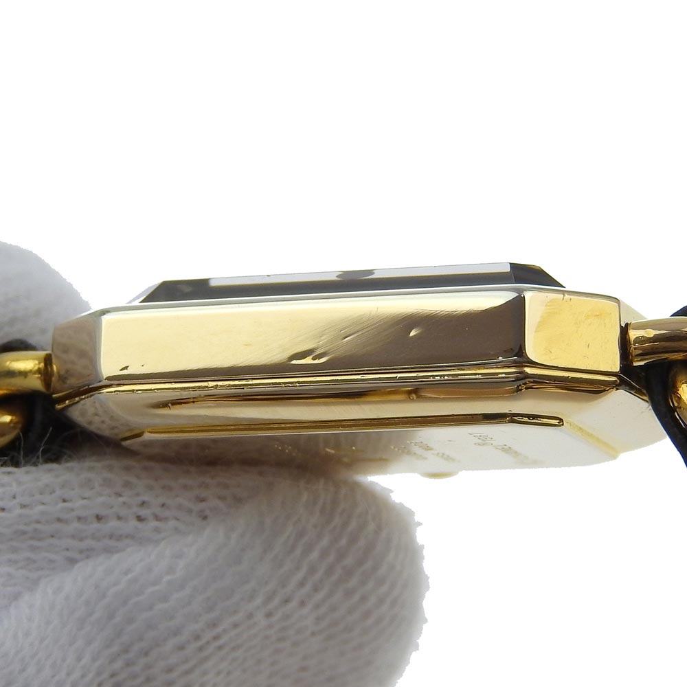 CHANEL Watches Quartz Plated Gold , Leather black Premiere L black dial