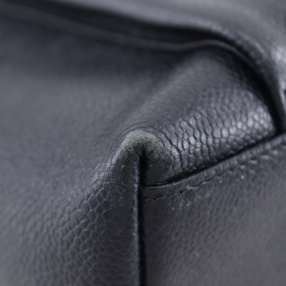 CHANEL Shoulder Bag Caviar skin black Chain tote