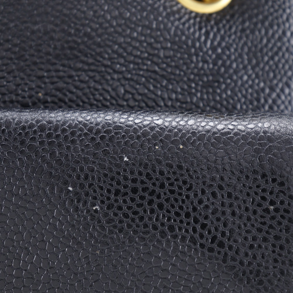 CHANEL Shoulder Bag Caviar skin black Chain tote