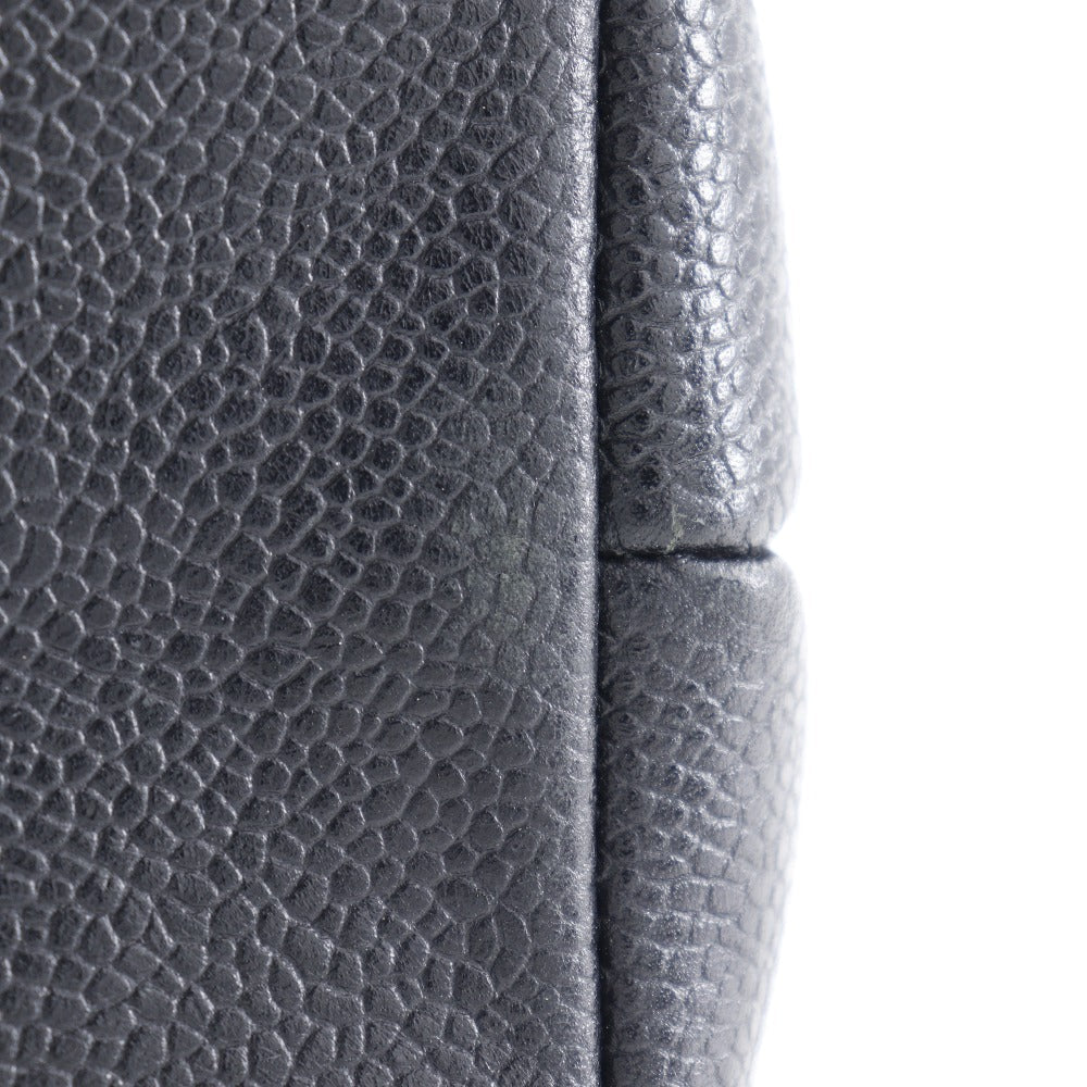 CHANEL Shoulder Bag Caviar skin black Chain tote