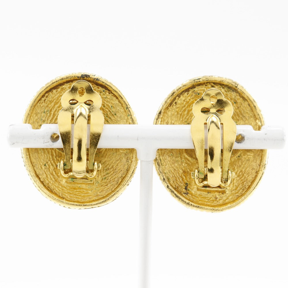 CHANEL Earring Plated Gold gold vintage COCO Mark Angel Women Used