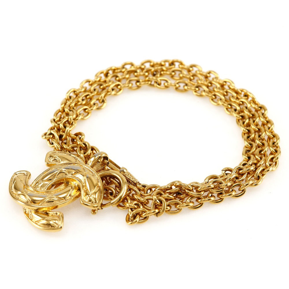 CHANEL belt Plated Gold gold COCO Mark Chain belt