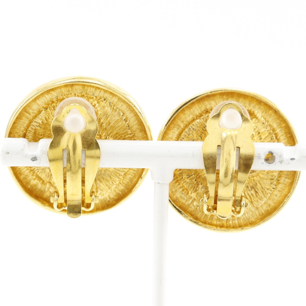 CHANEL Earring Plated Gold gold vintage COCO Mark Women Used
