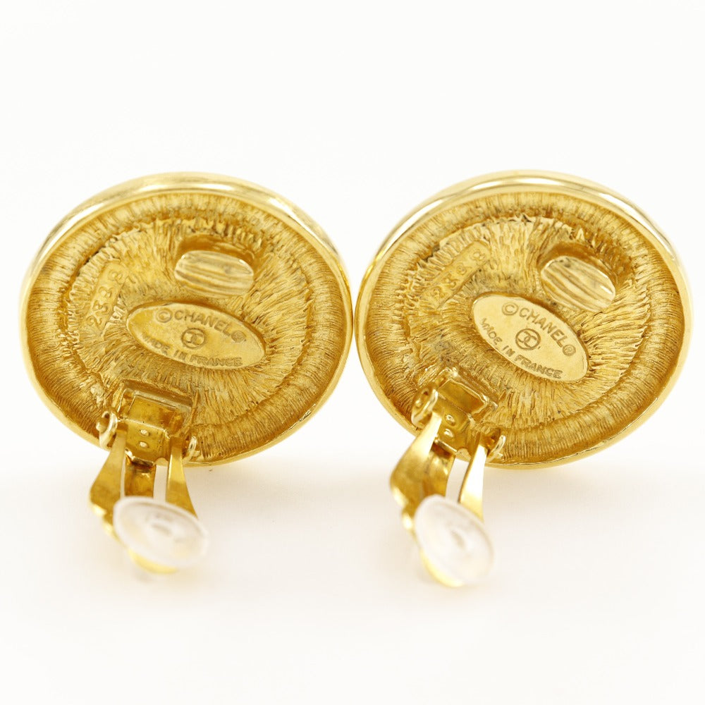 CHANEL Earring Plated Gold gold vintage COCO Mark Women Used