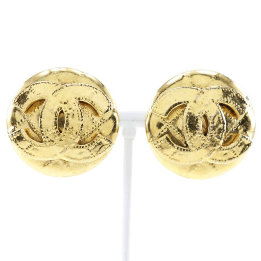 CHANEL Earring Plated Gold gold vintage Matrasse Women Used