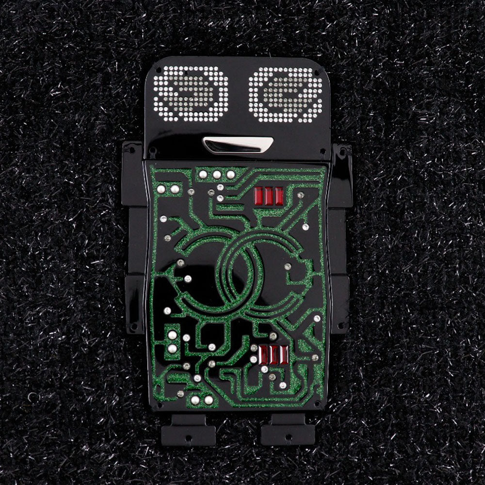 CHANEL Tote Bag A94646 tweed Black/Silver Metal robot COCO Mark unisex(Unisex) Used