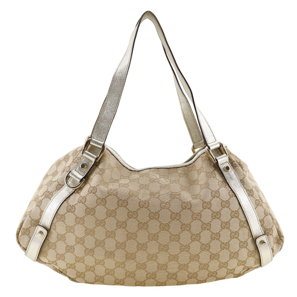 GUCCI Tote Bag 130736 GG canvas beige Women Used