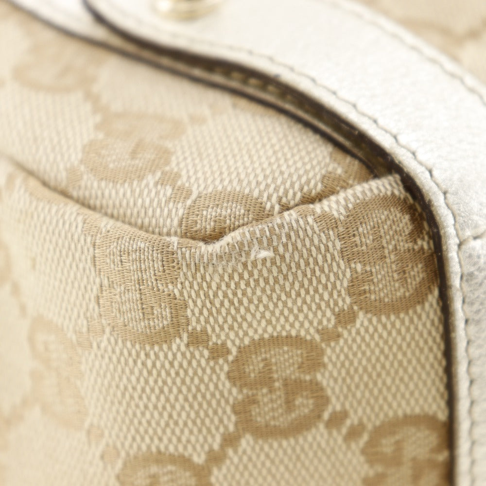 GUCCI Tote Bag 130736 GG canvas beige Women Used