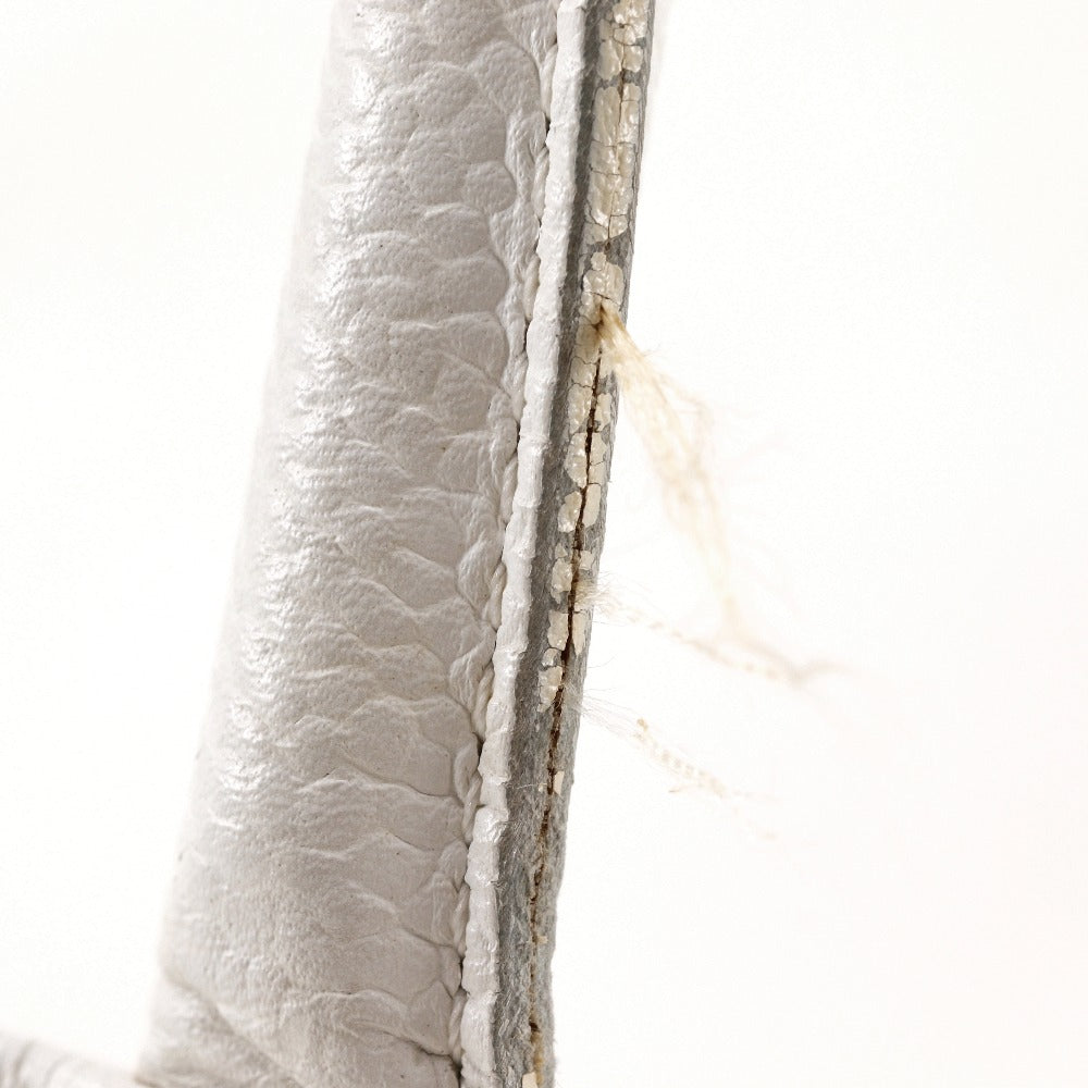 CHANEL Tote Bag Caviar skin White COCO Mark Women Used