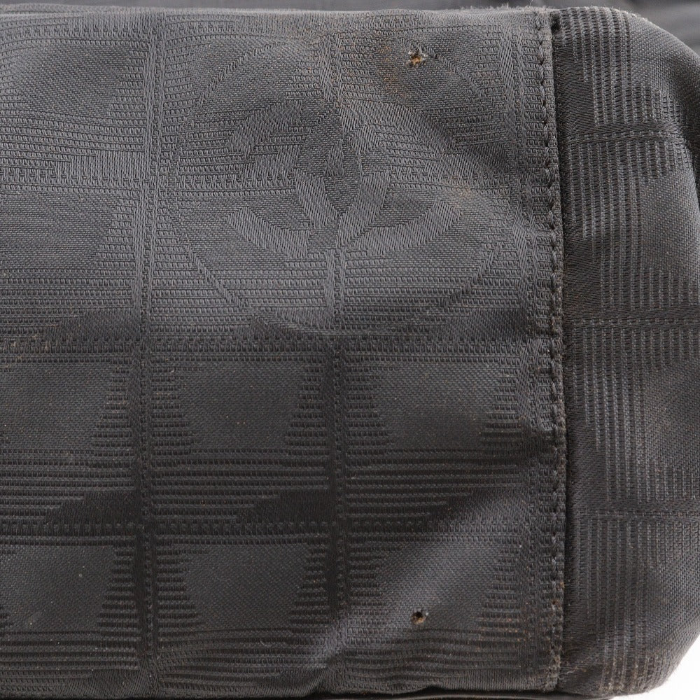 CHANEL Tote Bag Nylon canvas black New travel line Tote GM Women Used