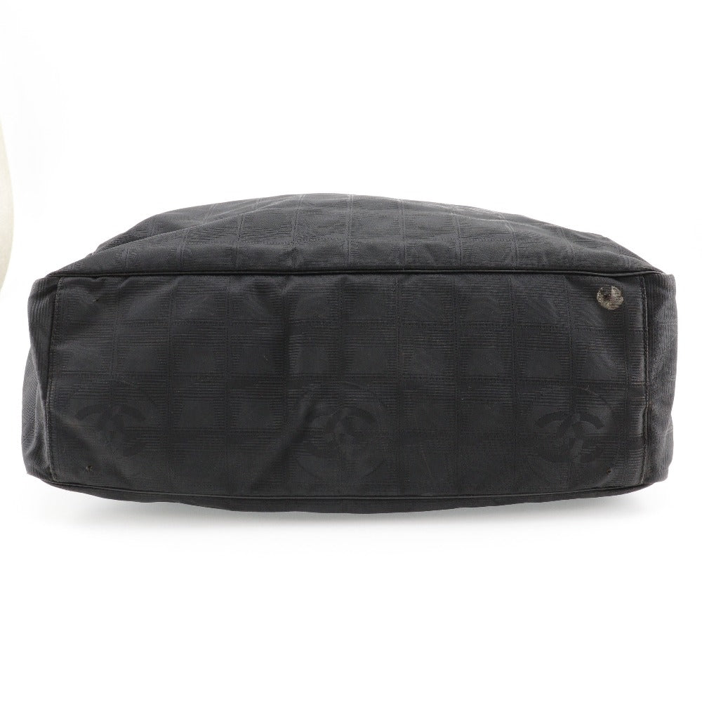 CHANEL Tote Bag Nylon canvas black New travel line Tote GM Women Used