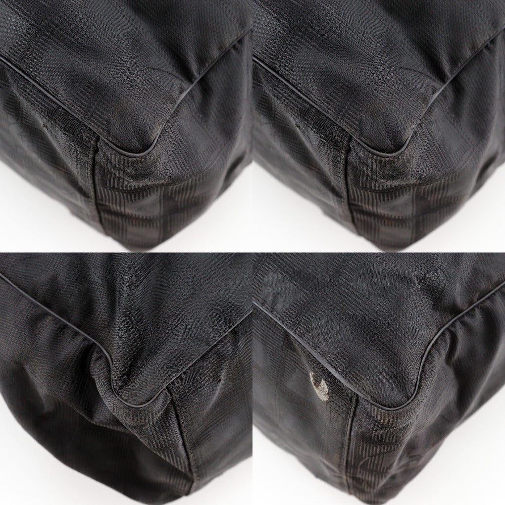 CHANEL Tote Bag Nylon canvas black New travel line Tote GM Women Used